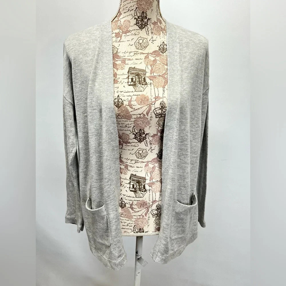 TALBOTS Gray Cashmere blend cardigan size MP.